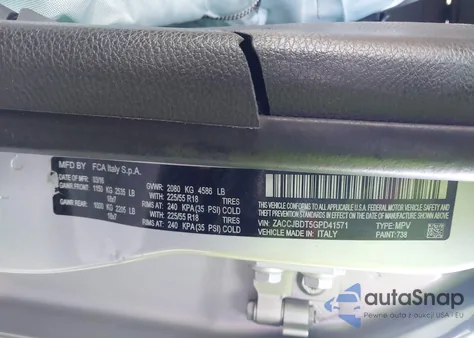 2016 Jeep Renegade Limited from USA, damaged, VIN ZACCJBDT5GPD41571